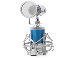 2017 BM8000 Professional Sound Studio Recording condensor Wired Microphone 35mm plug Stand Holder Pop Filter voor KTV Karaoke9866170