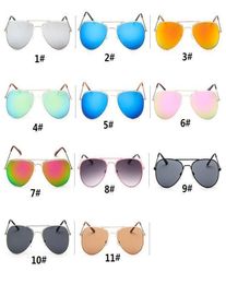 2017 Brand Designer Sun Glasses For Children Mirror Reflective Metal Frame Kids Sunglasses Children039S Verres UV400 B6395513807