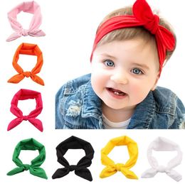 13 colores Orejas de conejo Barrettes Lazos Horquillas Elestic Pinzas para el cabello para bebés Niñas Accesorios para el cabello Sombreros