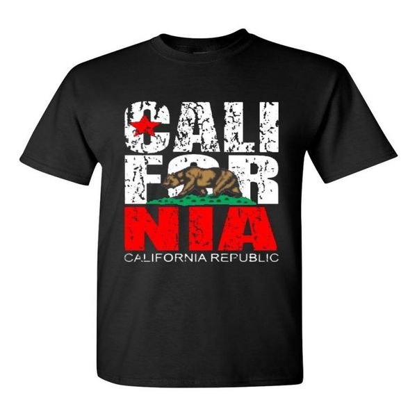 2017 California Republic Vintage T Shirt State Bear Flag Souvenir Tees O Neck Top Tee5035700