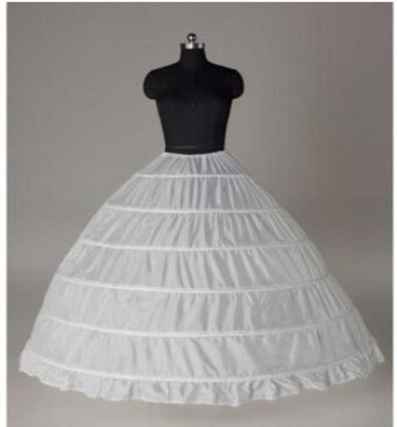 2017 Jupons de robe de bal pas cher pour robes de mariée élastiques 6 cerceaux robe à un niveau jupon accessoires de mariage crinoline en st1092090