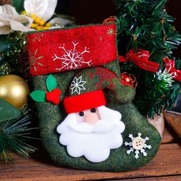 2017 Christmas Stocking de Noël décorations enfants Gift Candy sac de bonbons