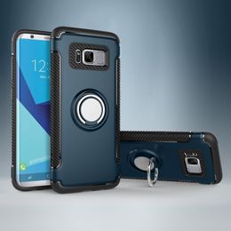caja combinada del teléfono de la armadura del anillo de dedo del coche 2017 para Samsung