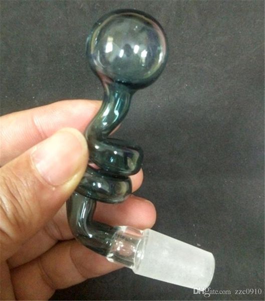 Curved Glass Bol Buant Burner Forme Seau Seau Nails Fumer Pipe 14mm / 18mm Mâle Joint femelle pour bangs d'eau gazeux