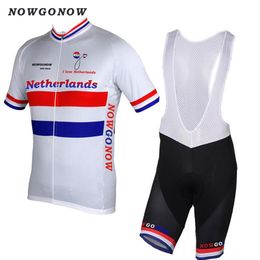 2017 maillot de cyclisme vêtements équipe nationale néerlandaise des Pays-Bas vêtements de vélo vélo pro équitation vtt vêtements de route de montagne NOWGONOW cuissard à bretelles 221p