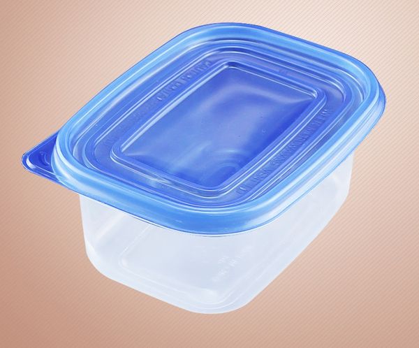 Conteneur de gâteau en plastique jetable 709 ml 2 Types de couleur couvercle motif couche gâteau boîte à pain en gros