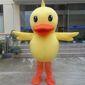 2017 Factory Direct Sale Fast Ship Rubber Duck Mascot Kostuum Big Yellow Duck Cartoon Cartoon kostuum Fancy Feestjurk van volwassen kinderen