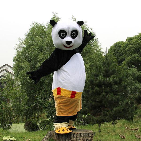 2017 Usine vente directe Kung Fu Panda PO Costume De Mascotte Fait À La Main Personnage De Dessin Animé Taille Adulte Livraison Gratuite