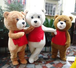 Costume de mascotte d'ours en peluche en fourrure pour adulte, vente directe d'usine, 2017