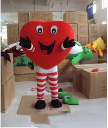 2017 Factory Made Red Red Adult Mascot Clothing volwassen maat Mascotte Kostuum Halloween Props Love Role Play kleding Gratis levering