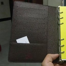 2017 Famous Brand Agenda Designer Brand Note Book Genuine Leather Agenda Real Cuir avec Box Card Note Books S169V