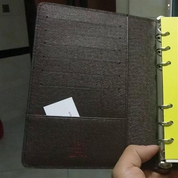 2017 Famous Brand Agenda Designer Brand Note Book Genuine Leather Agenda Real Cuir avec Box Card Note Books S323Z