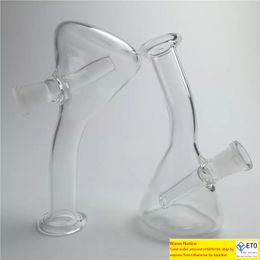 2017 moda mini plataforma petrolera bong de vidrio 10 mm tubos de agua de vidrio femenino claro bongs de reciclado grueso para fumar