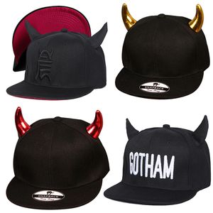 2017 Mode Nieuwigheid Bones Gorras Snapbacks Hoeden Little Devil Horns Ears Hip Hop Honkbal Hoeden Vrouwelijke Mannen Dames GLB Grappig