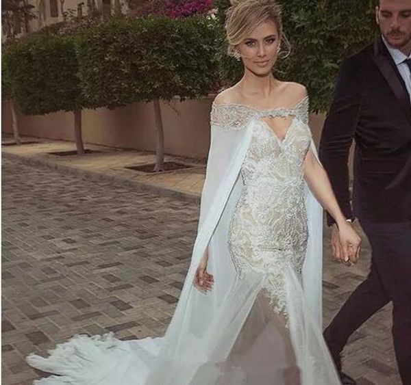 2017 À La Main Vente Chaude Sexy Sans Manches Dentelle Bord De Mariage De Mariée Boléro Veste Châle Sur Mesure Bateau Libre De Mariage Veste Wrap