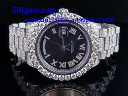 2017 Hoge Kwaliteit Mens 2 II 18K 41mm President 218239 White Gold Diamond Watch