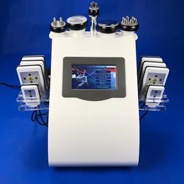 Model van hoge kwaliteit 40K Ultrasone liposuctie Cavitatie 8 pads Laser -vacuüm RF Skinverzorgingssalon Spa Slankmachine