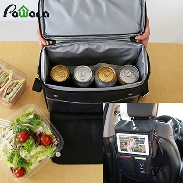 2017 caliente Multi viaje familiar negro asiento de coche aislado almuerzo bolsas de hielo bolsas de almacenamiento de refrigeración térmica/caja para fruta