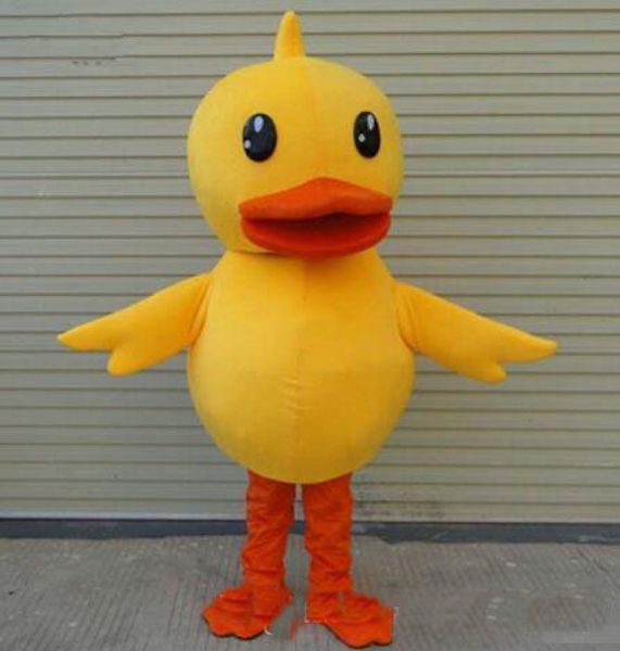 2017 chaud nouveau costume de mascotte de canard en caoutchouc jaune Halloween, grand cadeau pour les enfants et les amis, livraison gratuite