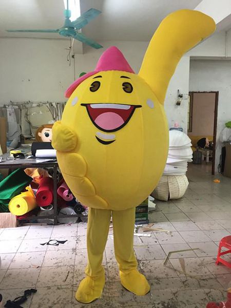 2017 offre spéciale belle poupée de dessin animé de pouce jaune Costume de mascotte livraison gratuite