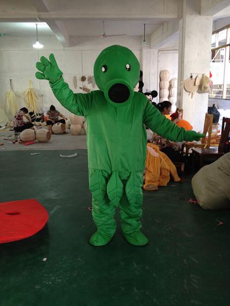 2017 vente chaude Plants vs Zombies costume de mascotte usine de vêtements de dessin animé mignon personnalisé accessoires personnalisés privés marchant poupées vêtements de poupée
