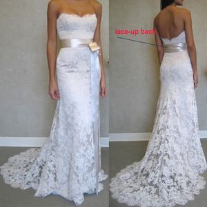 2017 Vente Chaude Chérie Dentelle Sirène Robes De Mariée Appliques À Lacets Pas Cher Vintage Plus La Taille Robes De Mariée BM61