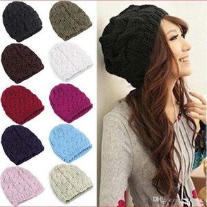 Ventes chaudes Mode Femmes Hommes Hiver Chaud Tricoté Crochet Crâne Beanie Chapeau Casquettes 8 Couleurs M059