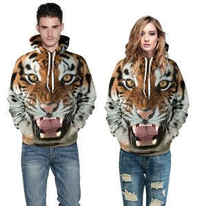 2017 Hot Selling 3D Tijger Digitale Printing Mannen Vrouwen Losse Pullover Hoodies Sweatshirts Herfst Winter Warm Paar Kleding Plus Size 4XL 5X