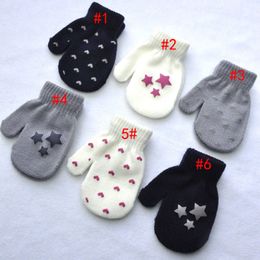 2017 Kinderhandschoenen Breien Warm Zachte Handschoenen Jongens Meisjes Mittens Unisex Kinderen Winterhandschoenen Kinderwol Luvas Kinderaccessoires 6 Kleuren