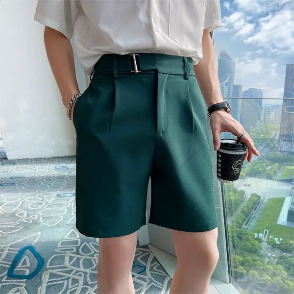 2017 shorts droits d'été de style coréen pour hommes avec des vêtements formels d'affaires simples et ajustés respirants pour hommes courts S-3XL 240219