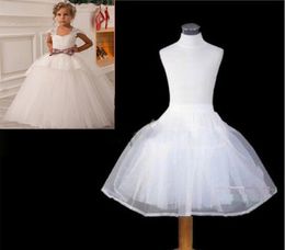 2017 nieuwste kinderen petticoats bruiloft bruid accessoires kleine meisjes crinoline wit lange bloemenmeisje formele jurk Underskirt9726023