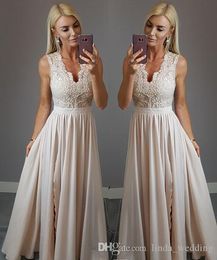 2019 Longue En Dentelle Élégante En Mousseline De Soie Robe De Bal Sexy Une Ligne Pas Cher Vacances Formelles Porter Des Graduation Soirée Pageant Robe Sur Mesure Plus