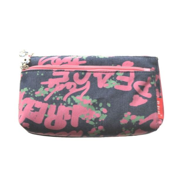 2017 Make Up Bag Modern Girl Pu Material Material's Fashion's Fashion Dame's Sacs Cosmetic Sacs Mignon de voyage décontractés Fullprint235h