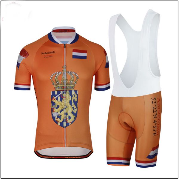 2024 Hommes Summer Pays-Bas Équipe nationale Maillot de cyclisme Ensemble Triathlon VTT Vêtements Maillot Ciclismo Ropa Taille XXS-6XL N8