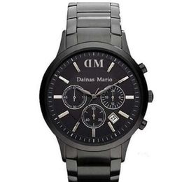 2017 hommes mode classique chronographe Gunmetal Ion acier noir montre pour hommes AR2453 ar2460 ar2461 boîte d'origine 238q