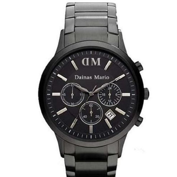 2017 hommes mode classique chronographe Gunmetal Ion acier noir montre pour hommes AR2453 ar2460 ar2461 boîte d'origine 174f