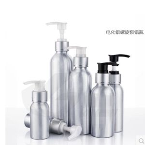 2017 New 100pcs 30ml 50ml 100ml 120ml 150m 250ml aluminium pump Bottle Refillable Empty lotion Bottles for Cosmetic Packaging