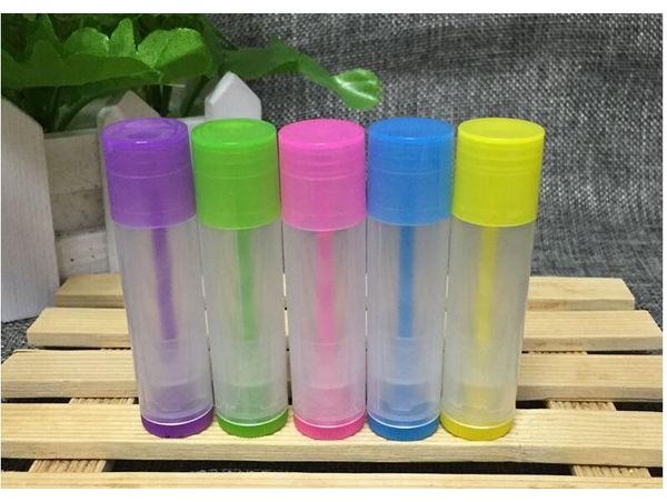 2017 nouveau 4800 pcs/lot 5g vide coloré baume à lèvres Tubes conteneurs rouge à lèvres mode cool tubes à lèvres livraison gratuite