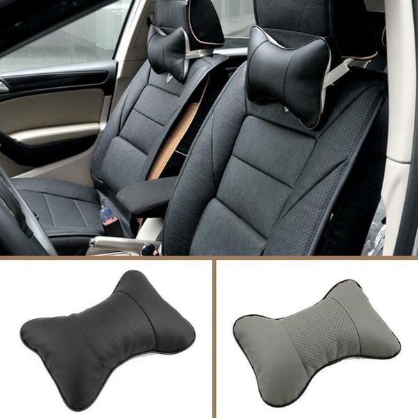 2017 Nouvelle Arrivée Artificielle PVCHigh quality car headrest leather material neck pillow for easy removal car pillow Supplies Neck Au260N