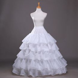 2017 Nieuwe Collectie Baljurk Quinceanera Jurk Petticoat Tiered Polyester Slip Witte Bruids Crinoline In Stock2334