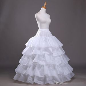 2017 NIEUWE AANKOMST BALL JAAND QUINceanera jurk petticoat gelaagde polyester slip witte bruidscrinoline in voorraad 273N