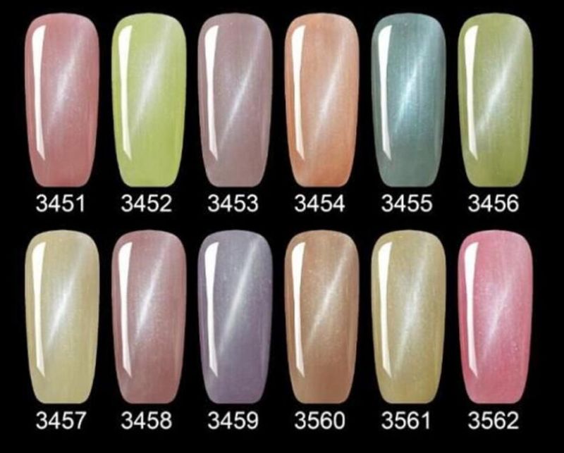 2017 Новое поступление Mei-Charm 12 Colors Diamond Cateye Nails Polish 15ML УФ-гель Польский Польский впитается на ногте Гель DHL 50 шт. / Лот