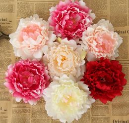 Nouvelles fleurs artificielles soie pivoine têtes de fleurs décoration de fête de mariage fournitures Simulation fausse tête de fleur décorations pour la maison 12cm GA229