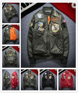 2017 Nieuwe bomberjack Men MA-1 Flight Jacket Pilot Air Force Male MA1 Army Green Military Motorcycle Jackets Coats S-3XL6019044