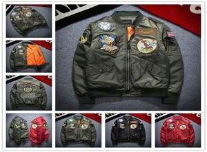 2017 Nieuwe bomberjack Men MA-1 Flight Jacket Pilot Air Force Male MA1 Army Green Military Motorcycle Jackets Coats S-3XL7292706