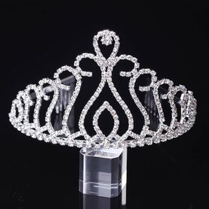 Diadèmes de mariée avec strass bijoux de mariage filles filles filles de fête d'anniversaire performance pageant cristal couronnes accessoires de mariage # T035