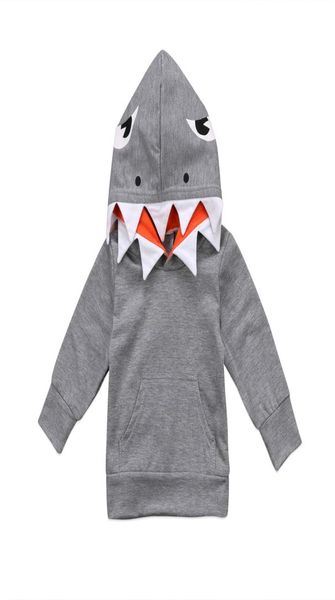 2017 NUEVO CASA CASA CASA Niños niños Cartoon tiburones tiburones con capucha con capucha chaqueta de bolsillo para ropa de abrigo ropa fría2440309