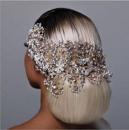 2022 Zilveren Gouden Diamanten Bruids Hoofden Crown Bruiloft Haaraccessoires Bruids Crowns Bruids Haaraccessoires voor Dames Hoofddeksel