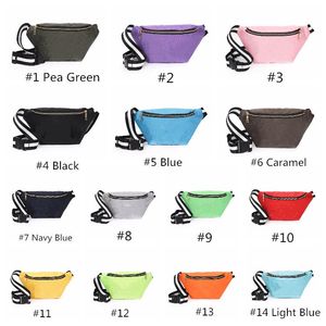 Nieuwe roze zwarte rits fanny pack clutch 14 kleuren taille riem tas mode strand portemonnee tassen waterdichte handtassen portemonnees mini taillepacks