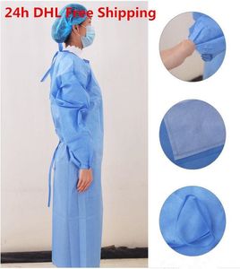 Ropa de aislamiento impermeable, ropa protectora de frenillo, vestidos desechables, trajes de protección de tela no tejida de una sola vez